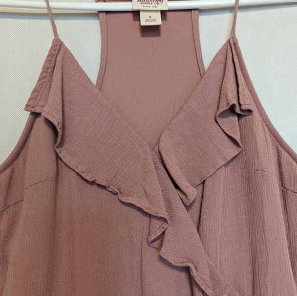 Mossimo Pink Faux Wrap Ruffled Vneck Dress - Size Small - Picture 8 of 12